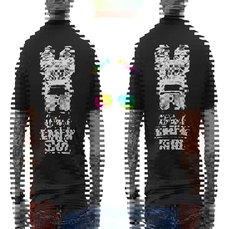 Last Day Of Elementary School Graduation Messy Buns Men'S Back Print T-Shirt