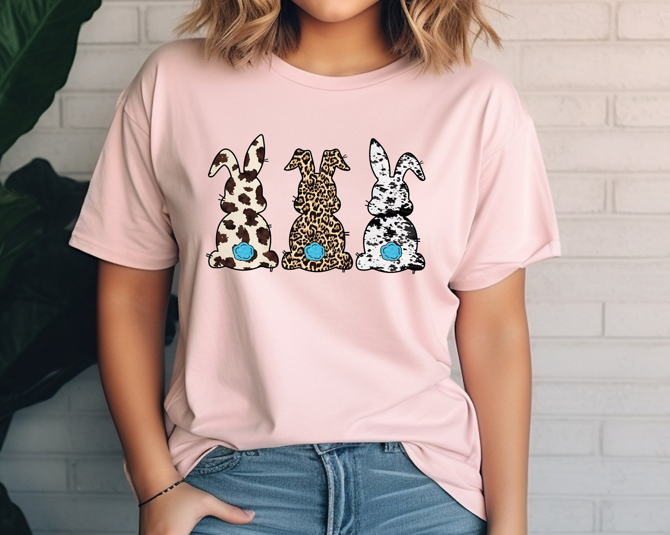 Leopard Bunny Easter Shirt, Premium Shirt, Jesus Shirt, Easter Shirt, Gift Easter, Easter Shirt For Women