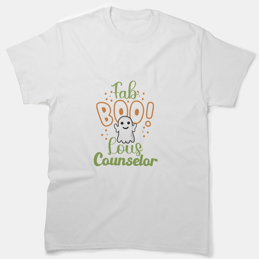 Leopard Fab Boo Lous Counselor School Counselor Halloween Classic T-Shirt