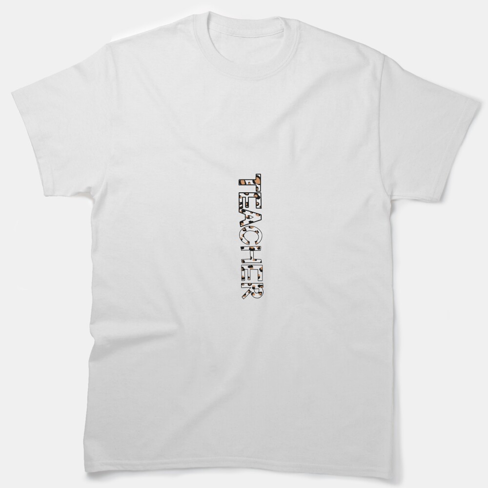Leopard Print Teacher Classic T-Shirt