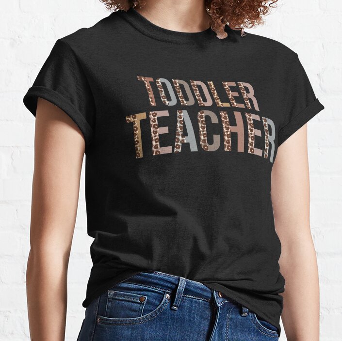 Leopard Toddler Teacher Supplies Funny Back To School Classic T-Shirt