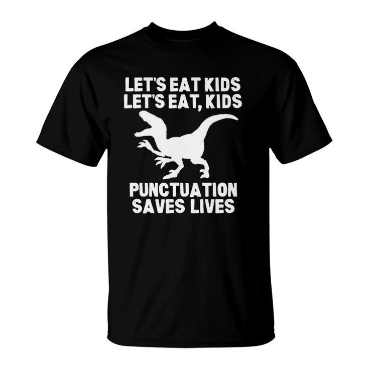 Let Eat Kids Boys Girls Teacher Math Grammar Kindergarten T-Shirt