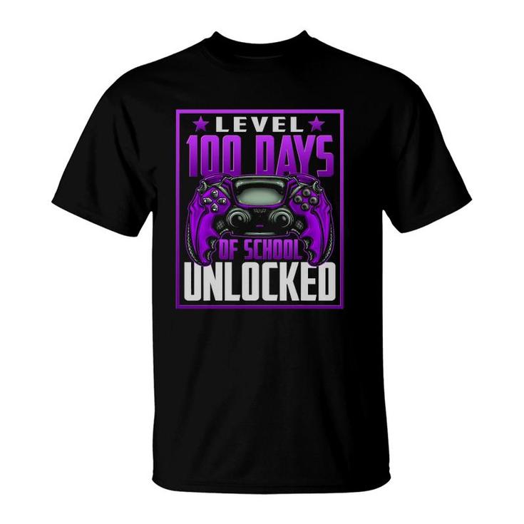 Level 100 Days Of School Unlocked 100Th Back To School Gifts T-Shirt