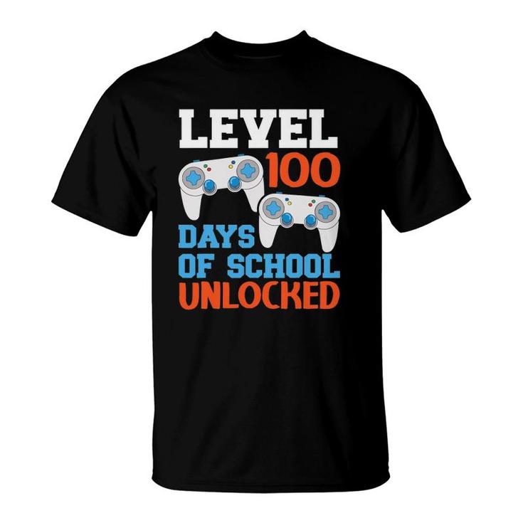 Level 100 Days Of School Unlocked Gift T-Shirt