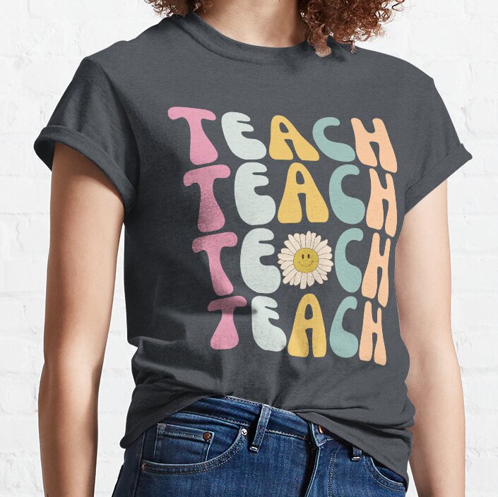Life Is Good Teacher Daisy Retro Classic T-Shirt