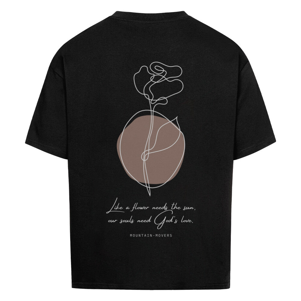 Like A Flower Lineart Premium Oversized Shirt, Unisex