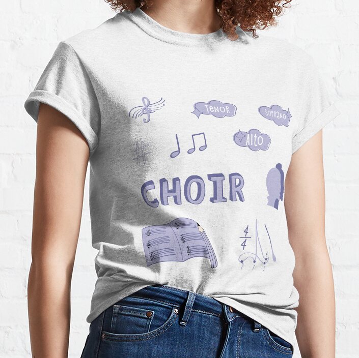 Lilac Light Purple Choir School Subject Pack Classic T-Shirt
