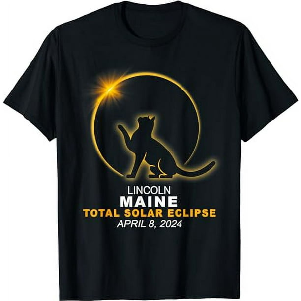 Lincoln, Maine Cat Total Solar Eclipse 2024 Shirt, Total Solar Shirt, Premium Shirt, Total 2024 Shirt