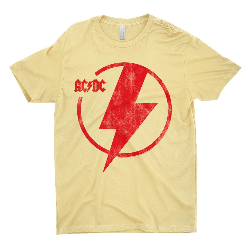 Logo Lightning Bolt Red Distressed Shirt, Classic Style T-Shirts, Premium New Shirt