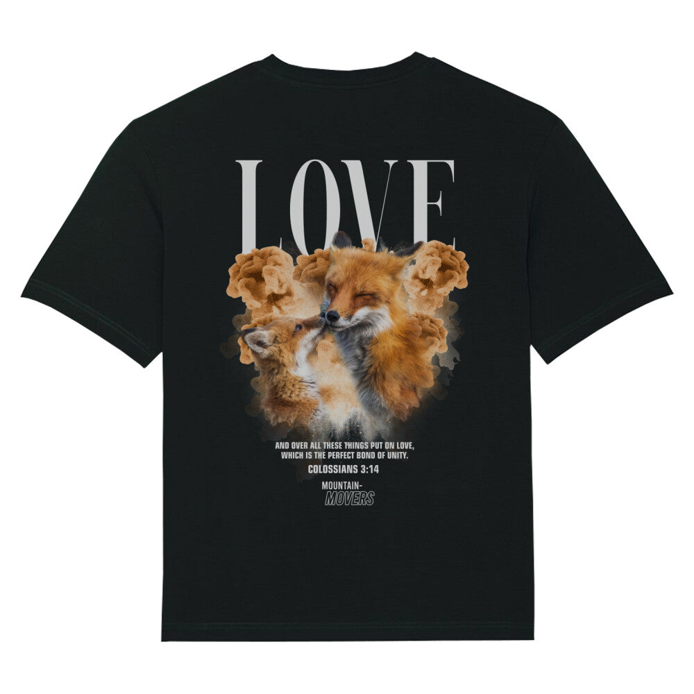 Love Streetwear Oversized Shirt, Unisex Backprint