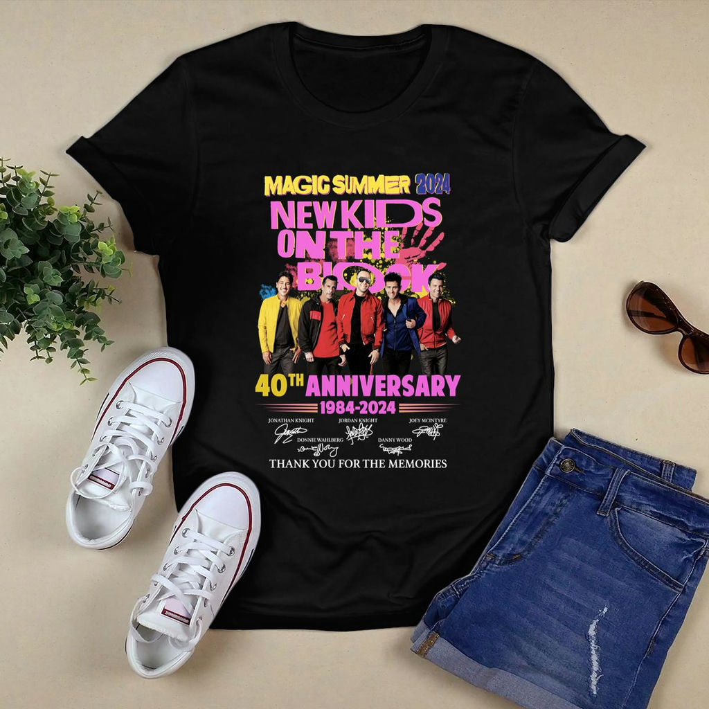 Magic Summer 2024 New Kids On The Block 40Th Anniversary 1984 2024 Thank You For The Memories T-Shirt, Classic Style T-Shirt, Premium Shirt