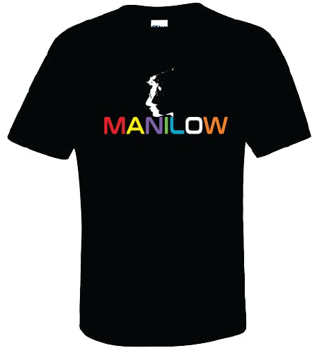 Manilow Rainbow Letters T-Shirt, Classic Style T-Shirts, Premium New Shirt