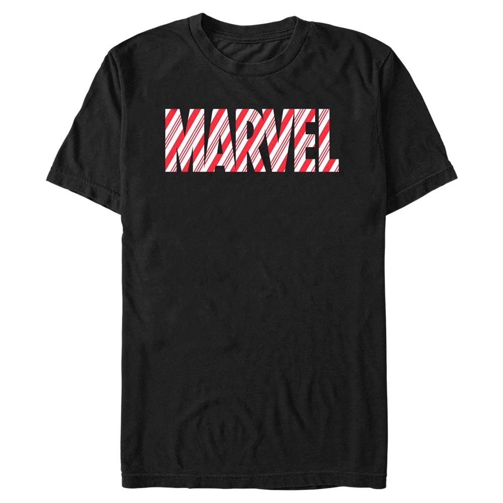 Marvel Comics Candy Cane Pattern Graphic Shirt, Classic Style T-Shirt, Premium Shirt