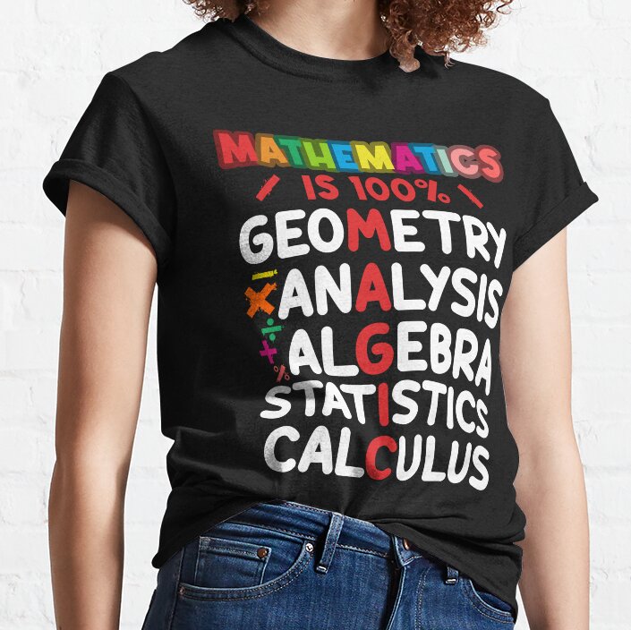Mathematics Teachers School Quote Teacher Appreciation Gift Idea For Teachers Mentors Professors Educators Back To School Classic T-Shirt