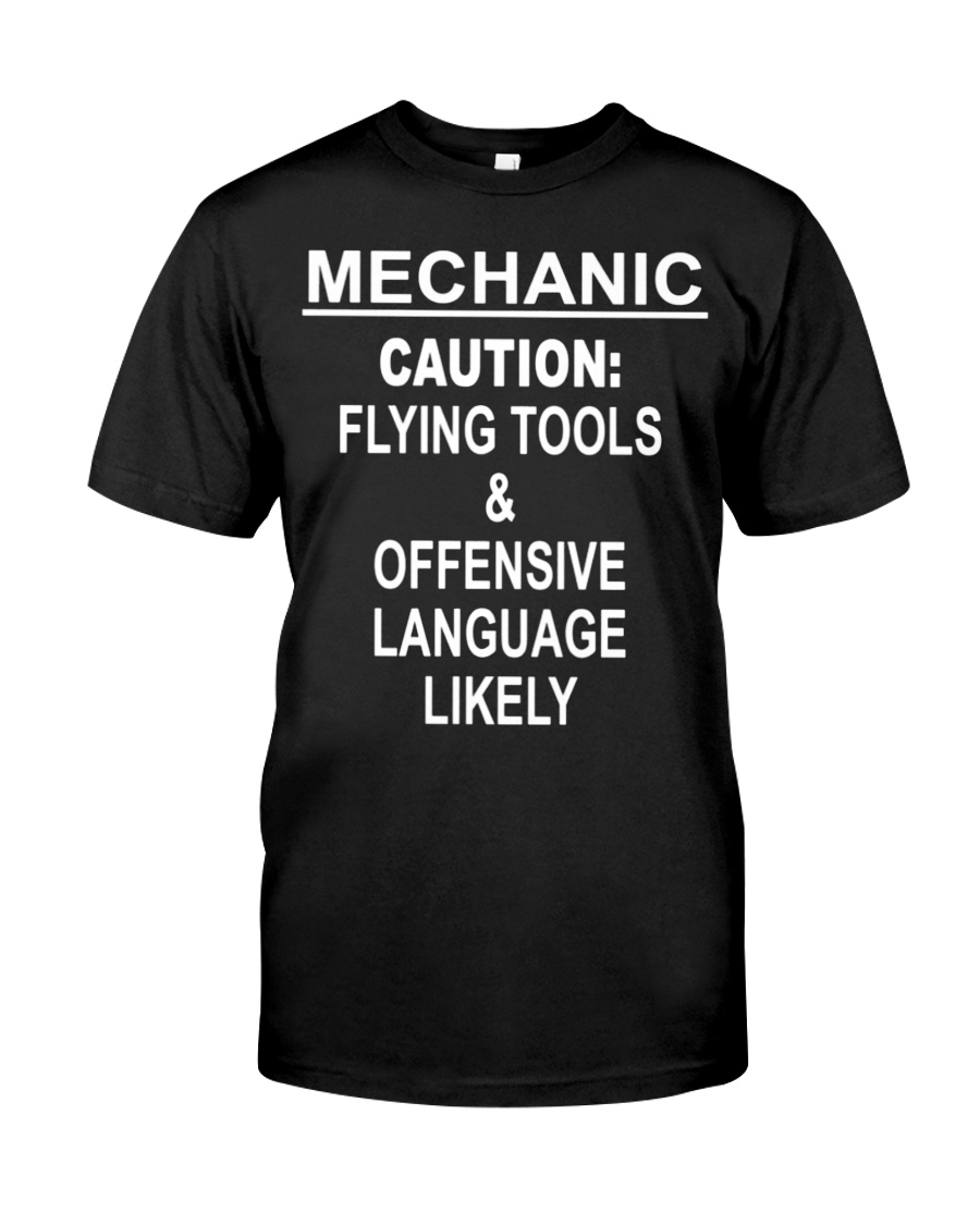 Mechanic Caution Premium Tee, Classic Style T-Shirt