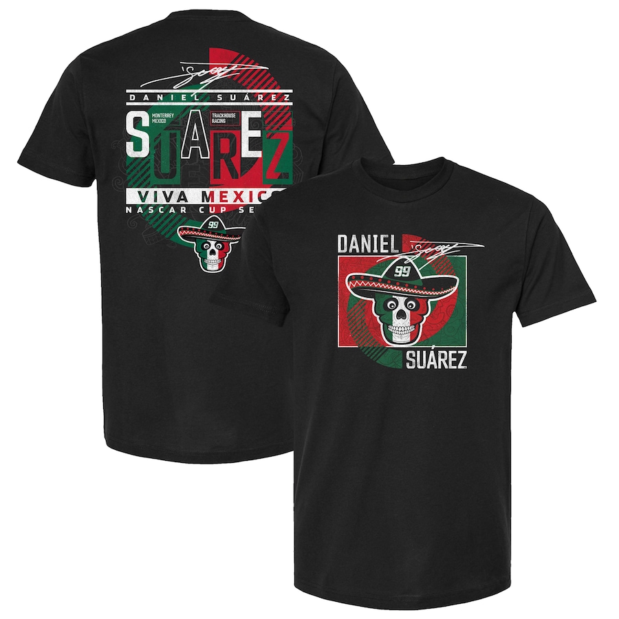 Men'S Daniel Suarez Trackhouse Racing Team Collection Black Vivo Premium Tee, Classic Style T-Shirt