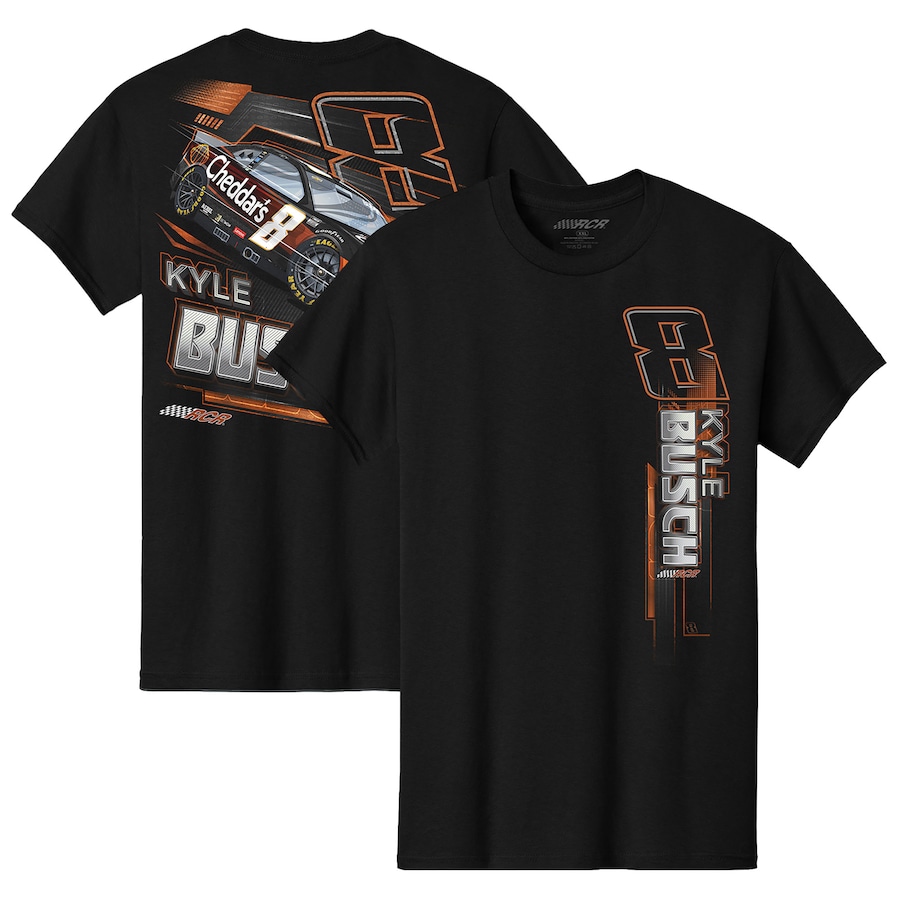 Men'S Kyle Busch Richard Childress Racing Team Collection Black Cheddar'S Car Premium Tee, Classic Style T-Shirt