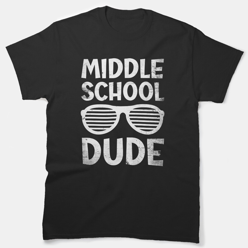 Middle School Dude Cool Glasses Classic T-Shirt