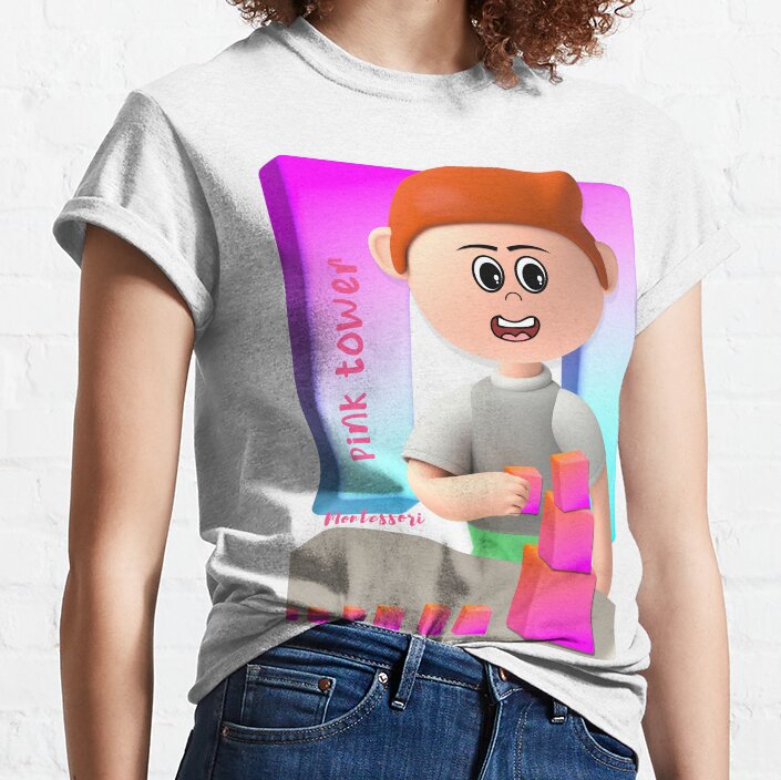 Montessori Kids Pink Tower Classic T-Shirt