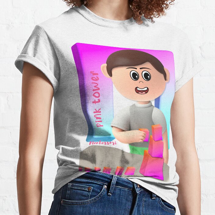 Montessori Kids Pink Tower Classic T-Shirt