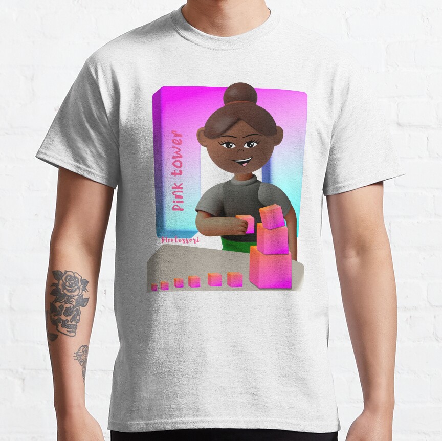 Montessori Kids Pink Tower Classic T-Shirt
