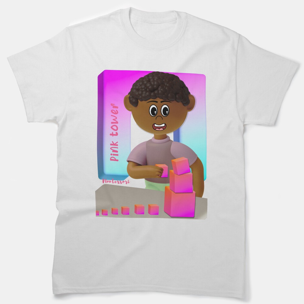 Montessori Kids Pink Tower Classic T-Shirt