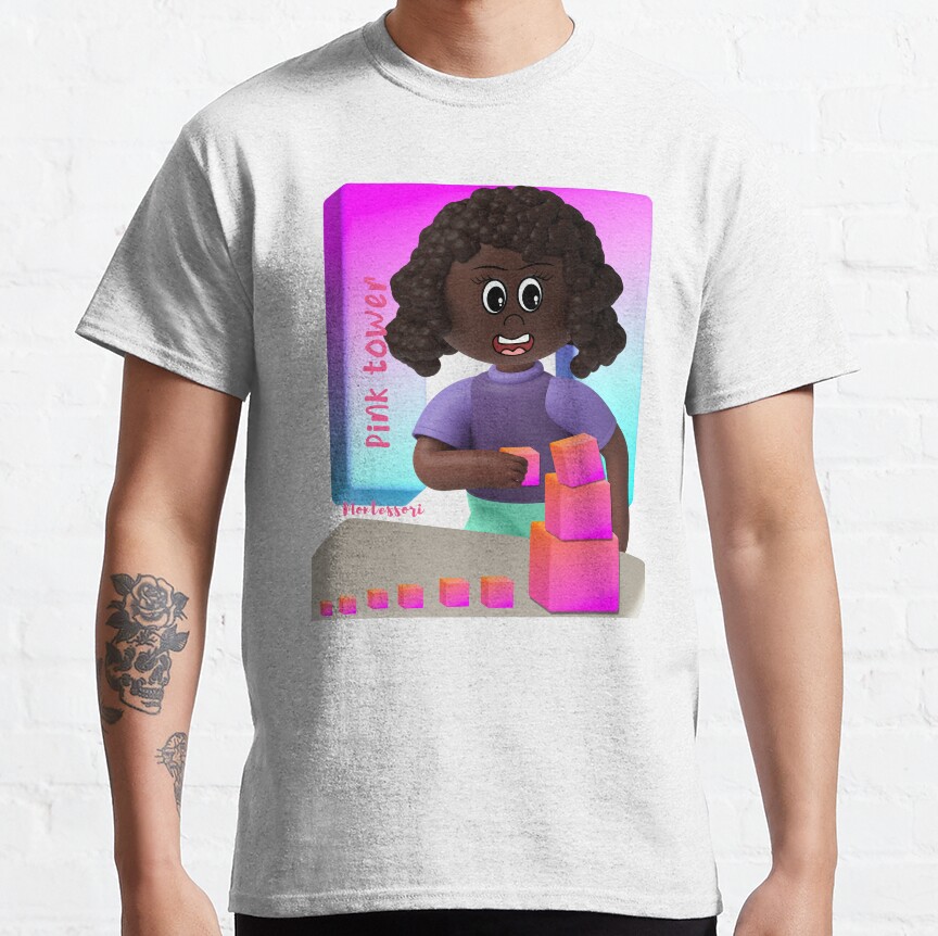 Montessori Kids Pink Tower Classic T-Shirt