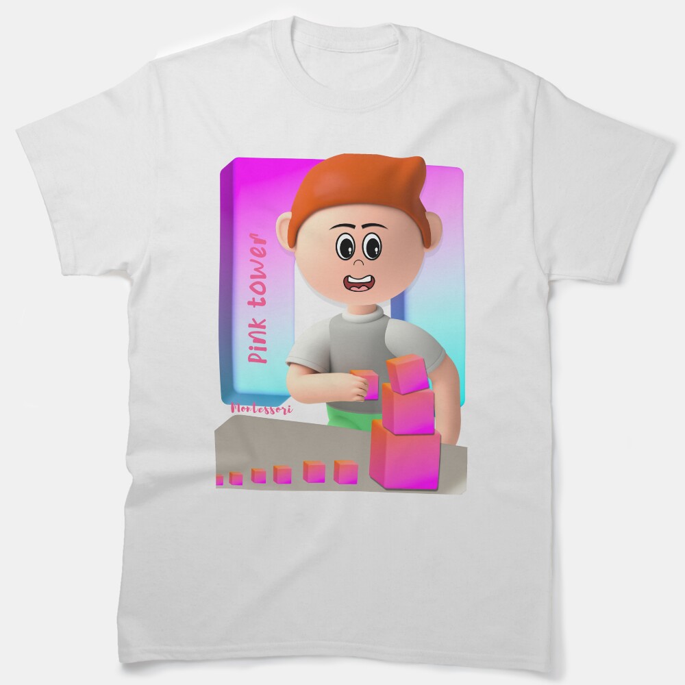 Montessori Kids Pink Tower Classic T-Shirt