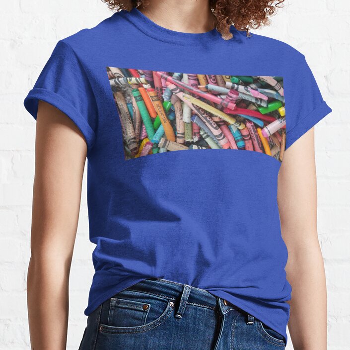 Multicolored Crayons Classic T-Shirt