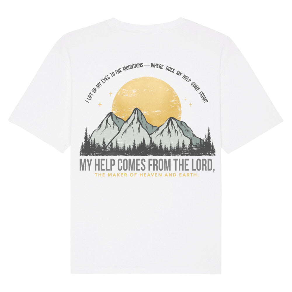 My Help Comes From The Lord Oversized Shirt, Unisex Backprint