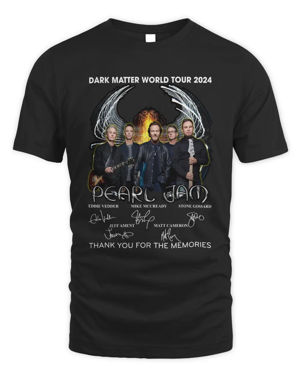 Official Dark Matter World Tour 2024 Pearl Jam Thank You For The Memories T Shirt, Premium Shirt, Fan Shirt