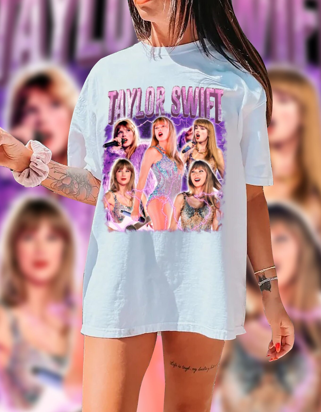 Taylor Eras Tour Vintage Shirt, Taylor Merch, Swiftie Merch, The Eras Tour Crewneck