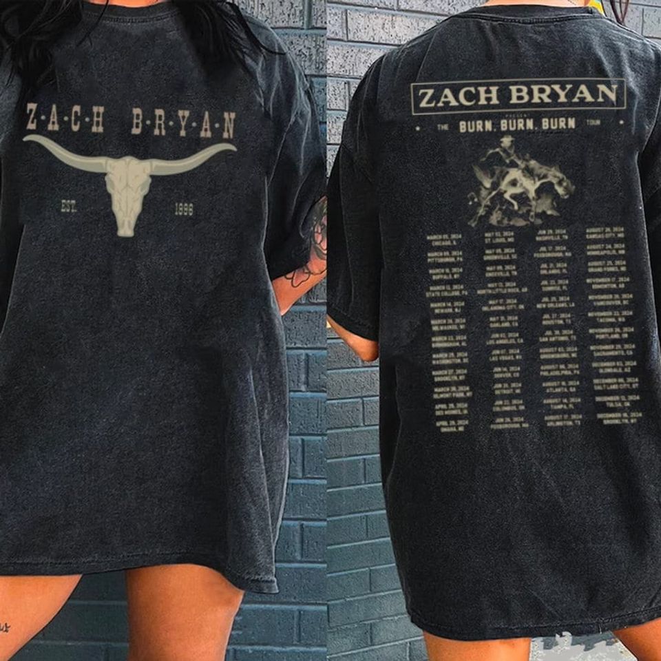 The Quittin Time Tour 2024 Vintage Shirt, Zach Bryan 2 Side Shirt, Singer Shirt, Ablum Music Shirt, Fan Shirt, Trend Shirt