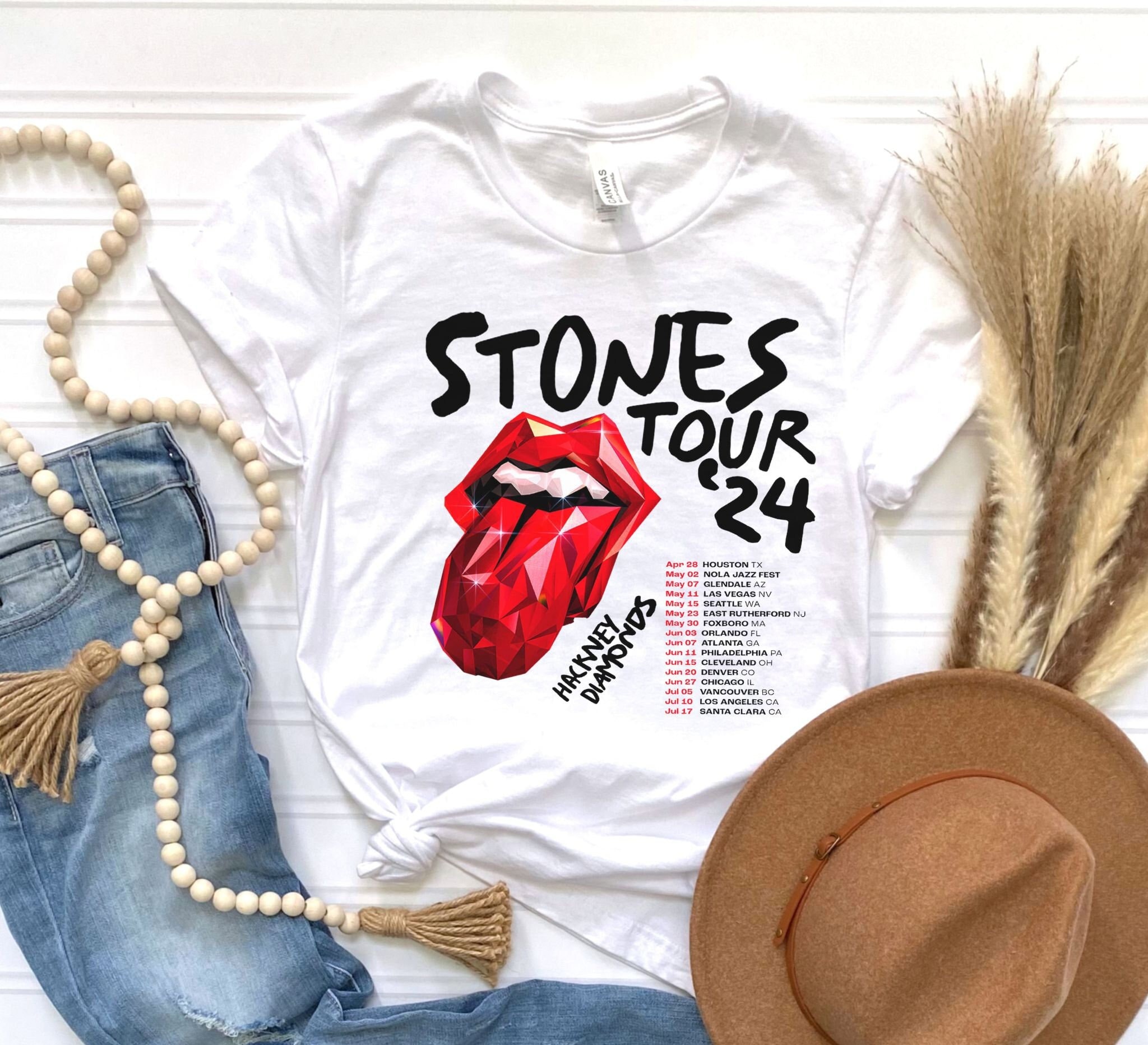 The Rolling Stones Hackney Diamonds Tour 2024 Shirt, Rolling Stones 2024 Tour Shirt, Rolling Stones Shirt