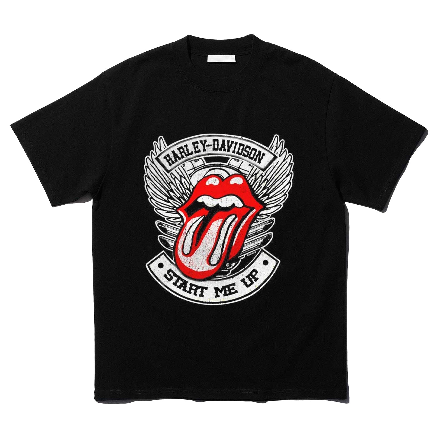 Vintage Shirt, Vintage Harley-Davidson Rolling Stones Start Me Up Rare T-Shirt, Premium Shirt